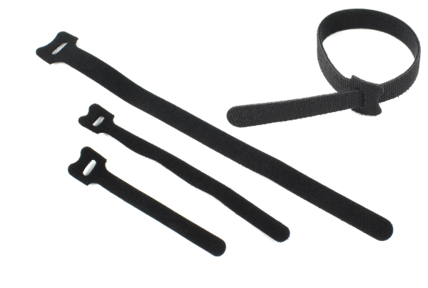 Klett-Kabelbinder - schwarz - 20 Stück
