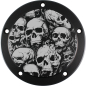 Preview: Motordeckel - Derby-Cover - schwarz - mit Lasergravur → Skull-Party 1