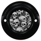 Preview: Motordeckel - Point-Cover - schwarz - mit Lasergravur → Skull-Party 01
