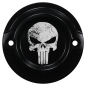 Preview: Motordeckel - Point-Cover - schwarz - mit Lasergravur → Punisher
