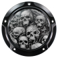 Preview: Motordeckel - Derby-Cover - schwarz - mit Lasergravur → Skull-Party 01