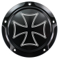 Preview: Motordeckel - Derby-Cover - schwarz - mit Lasergravur → Cross