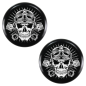 Preview: Schrauben-Cover - Gabelholme - Flat - schwarz → Skull & Pistons 01