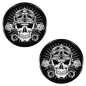 Preview: Schrauben-Cover - Gabelholme - Flat - schwarz → Skull & Pistons 01
