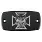 Preview: Flüssigkeitsbehälter-Deckel mit Lasergravur → Cross & Skull
