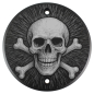 Preview: Motordeckel - rechts - mit Lasergravur - Skull & Crossbones 01