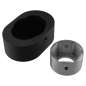 Preview: Achs-Cover - hinten links - schwarz - Lasergravur → Victory-Logo