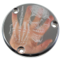 Preview: Motordeckel poliert mit Lasergravur → Fuck You Skull