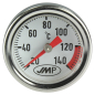 Preview: Oeltemperatur-Anzeige von JMP - M27x3 - Gehäuse silber - Zifferblatt weiss