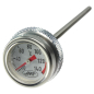 Preview: Oeltemperatur-Anzeige - Gehäuse silber - Zifferblatt weiß