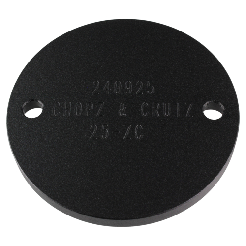 Preview: Motordeckel - Point-Cover - schwarz - mit Lasergravur → Cross