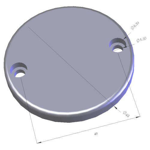 Preview: Motordeckel - Point-Cover - schwarz - mit Lasergravur → Cross