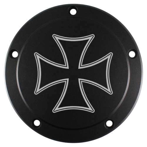 Motordeckel - Derby-Cover - schwarz - mit Lasergravur → Cross