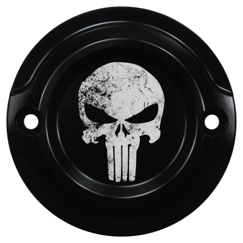 Motordeckel - Point-Cover - schwarz - mit Lasergravur → Punisher