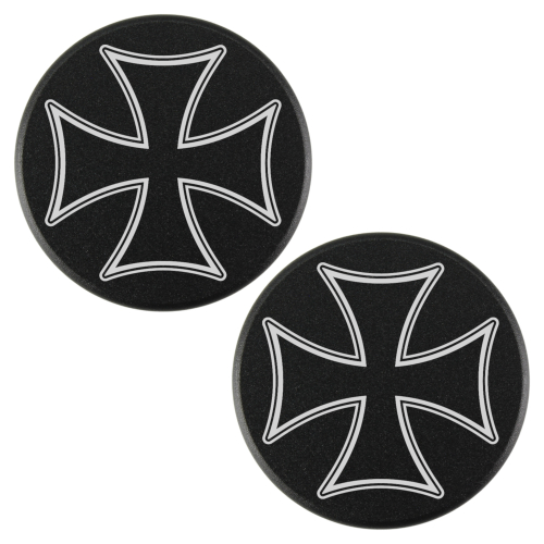 Schrauben-Cover - Gabelholme - Flat - schwarz → Cross