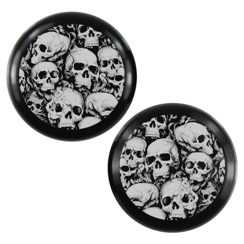 Schrauben-Cover - Gabelholme - Flat - schwarz → Skull-Party 01
