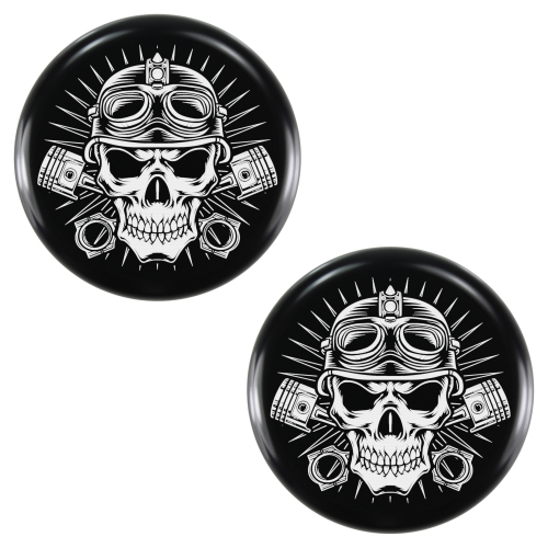 Schrauben-Cover - Gabelholme - Flat - schwarz → Skull & Pistons 01