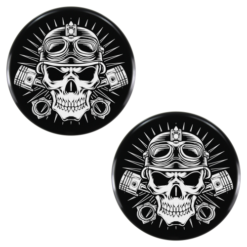 Schrauben-Cover - Gabelholme - Flat - schwarz → Skull & Pistons 01