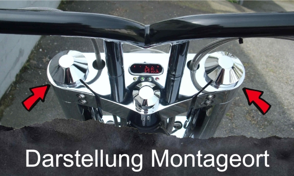 Preview: Schrauben-Cover - Gabelholme - Flat - schwarz → Cross