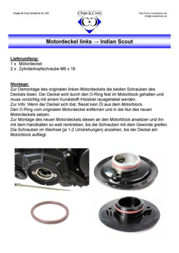 Preview: Motordeckel - links - mit Lasergravur → Reaper