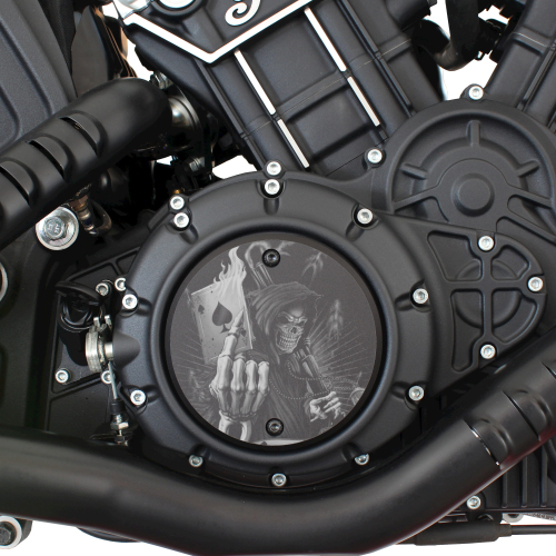 Preview: Motordeckel - rechts - mit Lasergravur - Ace of Death 01