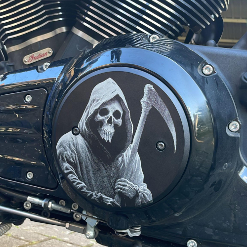 Preview: Motordeckel - links - mit Lasergravur - Reaper