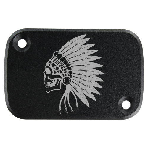 Flüssigkeitsbehälter-Deckel - schwarz → Indian Skull 01