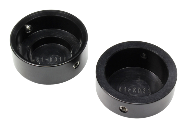 Preview: Achs-Cover-Set - vorne - Smooth - schwarz