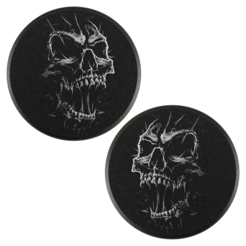 Schrauben-Cover - Gabelholme - Flat - Skull 01 - schwarz