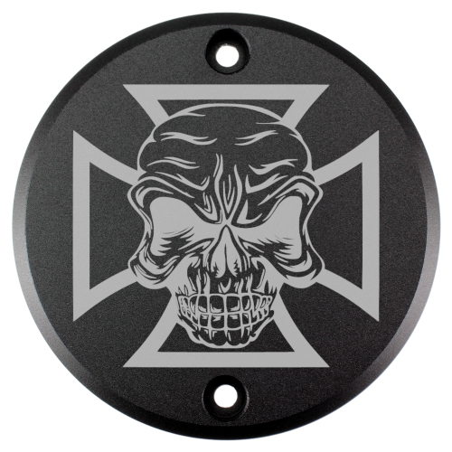 Motordeckel - rechts - schwarz → Cross & Skull 02