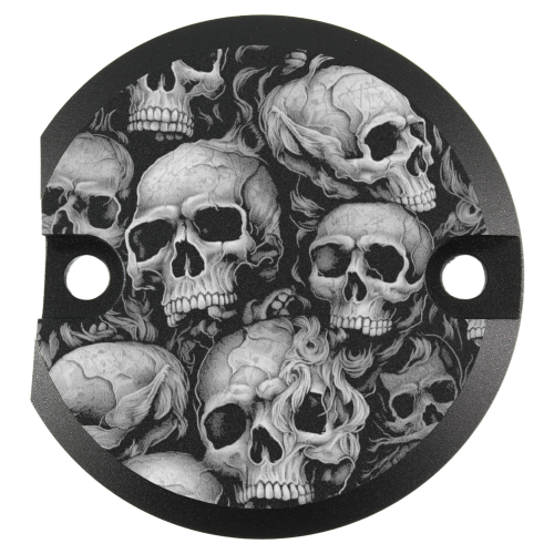 Motordeckel - vorne rechts - Skull-Party - schwarz