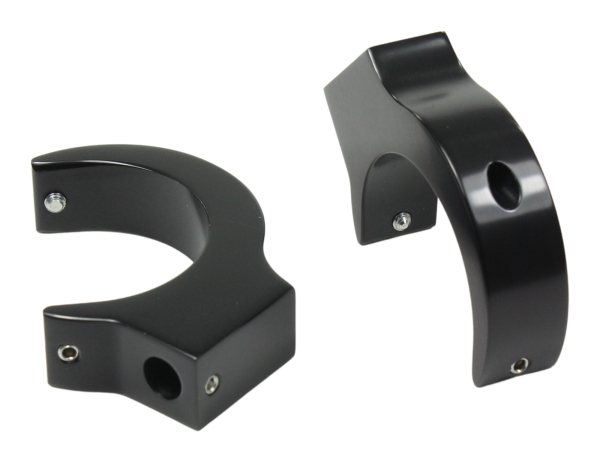 Blinkerhalter - Gabelholm - Shorty - 43mm - M8 - schwarz