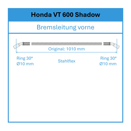 Preview: Bremsleitung - Stahlflex - vorne