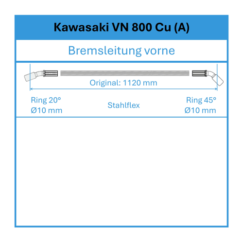 Preview: Bremsleitung - Stahlflex - vorne → bis 2001