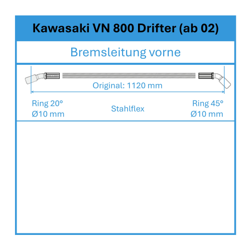 Bremsleitung - Stahlflex - vorne → ab 2002