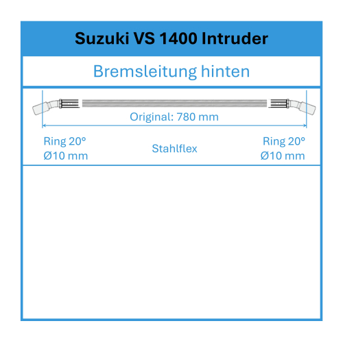 Preview: Bremsleitung - Stahlflex - hinten