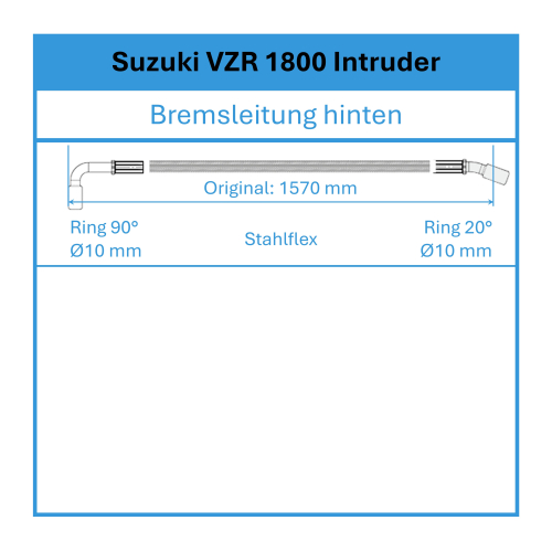 Preview: Bremsleitung - Stahlflex - hinten