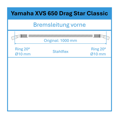 Preview: Bremsleitung - Stahlflex - vorne