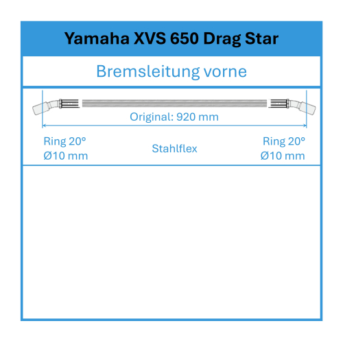 Preview: Bremsleitung - Stahlflex - vorne