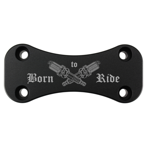 Riser-Cover schwarz mit Lasergravur → Born to Ride
