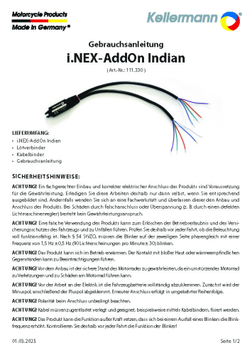 Preview: Indian-AddOn für die i.NEX von Kellermann