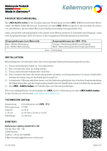 Indian-AddOn für die i.NEX von Kellermann