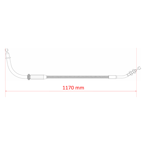 Bowdenzug-Satz von Motion Pro → Stahlflex → 120 mm länger