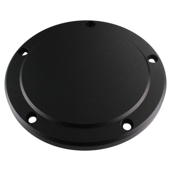 Motordeckel - Derby-Cover - schwarz - mit Lasergravur → Cross & Skull