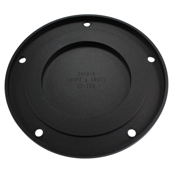 Motordeckel - Derby-Cover - schwarz - mit Lasergravur → Cross & Skull