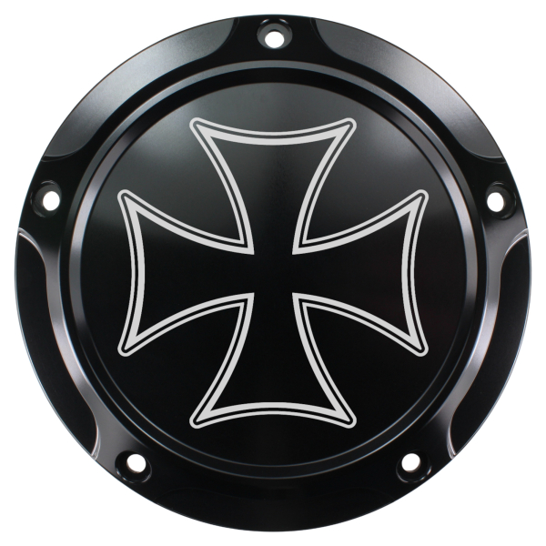 Motordeckel - Derby-Cover - schwarz - mit Lasergravur → Cross
