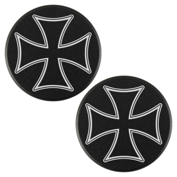 Schrauben-Cover - Gabelholme - Flat - schwarz → Cross