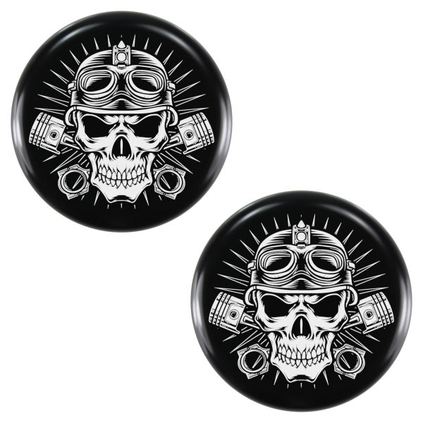Schrauben-Cover - Gabelholme - Flat - schwarz → Skull & Pistons 01