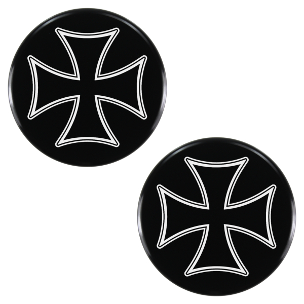 Schrauben-Cover - Gabelholme - Flat - schwarz → Cross