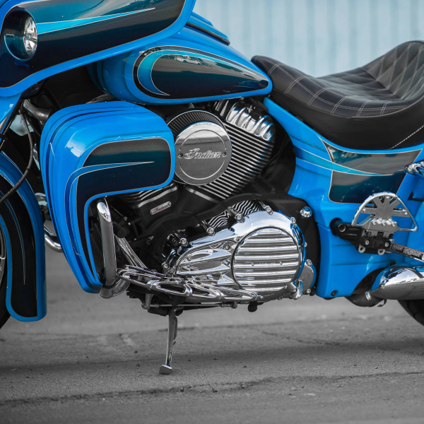 Motordeckel - links - Arlen Ness - verchromt